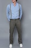 ORISUE The Architect Classic Fit Wool Pant in Brown,Pants for Men