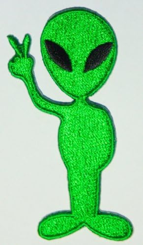 Green Alian Iron On Patch For Kids Baby - High Quality