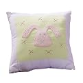 Sumersault Fun Faces Decorative Pillow- Pink
