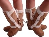 Produkt-Bild: EyeCatchShoes - Wanderer Nomaden Style Kunstleder Wildleder Pelz gef&uuml;tterte Damen Stiefel
