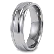 Domed Polished Titanium Ring (5mm) - Sizes 6 - 13