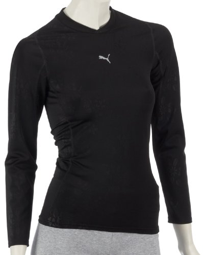 Puma Women's Long Sleeve Advanced Shirt- Black, 