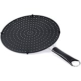 Mastrad Silicone 13.5" Silicone Splatter Screen.  Color Black.