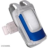 LG CU500 Silver Blue Neoprene Carrying Case Cover with Removable Belt Clip