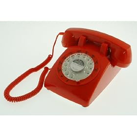 Red Vintage Retro Old Fashioned Reproduction Telephone