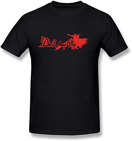 Men's Cool DMC Devil May Cry Logo Crew Neck Tshirt XX-Large Black