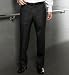 Info/Buy Luxury Wool Rich Flat Front Charcoal Herringbone Trousers with Cashmere