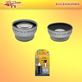WIDE  TELEPHOTO LENS SET FOR CANON VIXIA HF-100 HF-10
