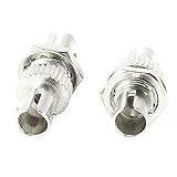 uxcell 光ファイバフランジコネクタ　 金属　 35 x 13mm　シルバートーン レッド