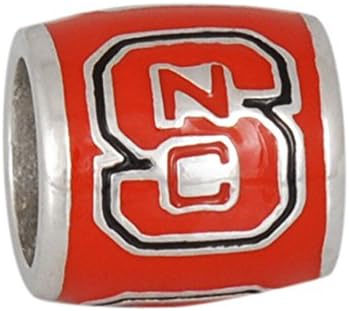 Teagan Collection North Carolina State Wolfpack Red 'NC' on a Red Bead