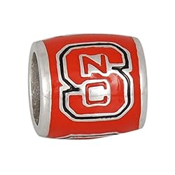 Teagan Collection North Carolina State Wolfpack Red NC on a Red Bead