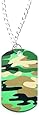 Camouflage Dog Tag Necklaces - 12 per unit
