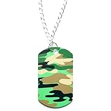 Camouflage Dog Tag Necklaces - 12 per unit