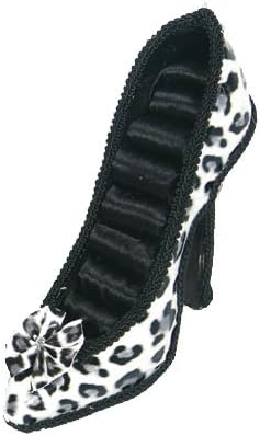 Fabulous Shoe Jewelry Ring Holder - High Heel Ring Jewelry Stand (Faux Snow Leopard Fur)