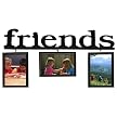 Friends Wood Word 3-Frame Set - Black (4x6")