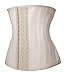 YIANNA Women's 25 Steel Boned Fat Burning Workout Waist Hourglass Cincher Trainer, YA1210-Beige-3XL