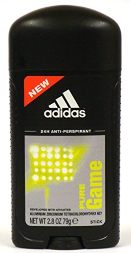 Adidas 24H Anti-Perspirant Stick, Pure Game, 2.8 Oz (Pack of 4)