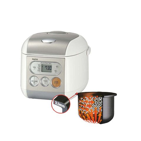 海外向け　SANYO 3in1マルチクッカ-単身赴任にピッタリ ECJ-FS50EU（5合炊き）AC230V用