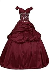 Crystal Crystals Satin Off the Shoulder   Ball Gown Prom Dress 