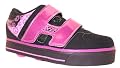 Girl's Dart Heelys X2 Black/purple/pink Velcro 2 Wheel Trainers