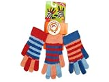 Little Miss Matched Winter Gloves - Kid Ages 4 to 10 Red/Blue