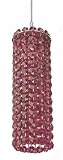 Schonbek MC0309FL Silver / Fire Opal Strass Geometrix--Matrix Crystal Single Light Down Lighting Large Mini Cylinder Pendant from the Geometrix--Matrix Collection
