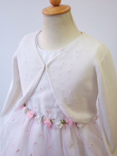 発表会　結婚式　子どもドレス　子供ドレス　ボレロ 7895iv アイボリー