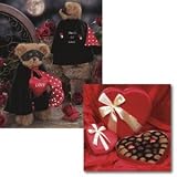 Valentine's Day Gift Combination Gourmet Chocolates in Heart-Shaped Box plus Bandit of Love