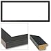 27x41 - 27 x 41 Flat Black Solid Wood Frame with UV Framer's Acrylic & Foam Board Backing - Great For a Photo, Poster, Painting, Document, or Mirror