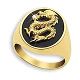 Men's Golden Dragon Ring
