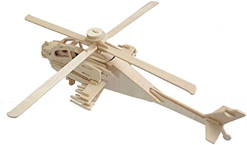 Keetek 3D Jigsaw Woodcraft Kit Natural Wooden Baby Toy Puzzle Model--Apache