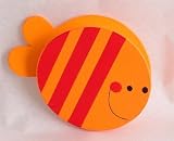 from iAuctionShop Magnetic wooden animal clip for photos messages or important notes - Fish design