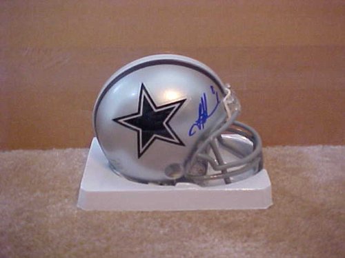 Troy Aikman Hand Signed Autographed Dallas Cowboys Football Mini Helmet w/ Ph...