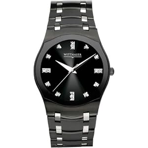 41b7MeGxkcL. SL500 AA300  Wittnauer Montserrat Collection 16 Diamond Quartz Mens Watch   Wittnauer 12D100