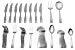 Yamazaki Bolo 42-Piece Stainless Steel Flatware Set, Service for 8