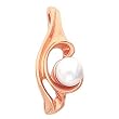 14K Rose Gold Rose Pearl Pendant