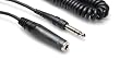 Hosa HPE225  1/4 TRS to 1/4 TRS Coiled Headphone Ext Cable 25 Ft