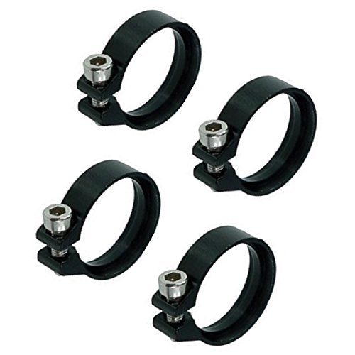 Phobya Hose Clamp with Hexagonal Socket, 16mm to 17mm (5/8"), Black, 4