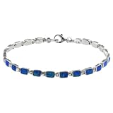 Sterling Silver Blue Opal Bracelet