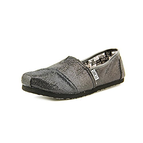 Toms Classic Gliter Black Youths Trainers -