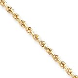 10k 3.5mm Handmade Diamond-cut Rope Chain