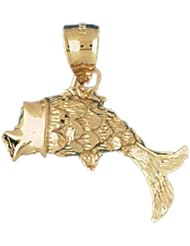 Dazzlers Solid 14k Gold Goldfish Charm Pendant Available in three colors from jewelsberry (weights: 3.6 grams only)