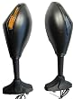Honda CBR 600 F4i 929 954 RR BLACK INTEGRATED TURN SIGNAL MIRRORS