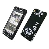 EMPIRE Midnight Blue with White Flowers Rubberized Design Hard Case Cover f ....