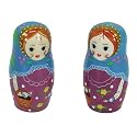 Salz- und Pfefferstreuer Set MATRYOSHKA DOLLS blue