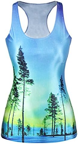 Women Aurora Skye Blue Tank Top