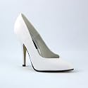 Seduce 5 Inch Comfortable High Heel Sexy White Patent Pump