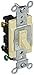Leviton 54522-2I Framed Grounded Toggle Switch, 120/277 V, 20 A, 2 P, Ivory