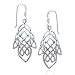 Unique Celtic Knot Maple Leaf Large Sterling Silver Earrings