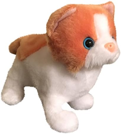 The Walking Tail Wagging Meowing Kitty Cat Pet Toy (BATTERIES and Bonus Easybuy Crayon Set INCLUDED) Light Brown